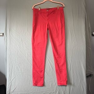 Calvin Klein Womens Coral Skinny Jeans Size 8 Casual Stretch Playful Cotton Bold